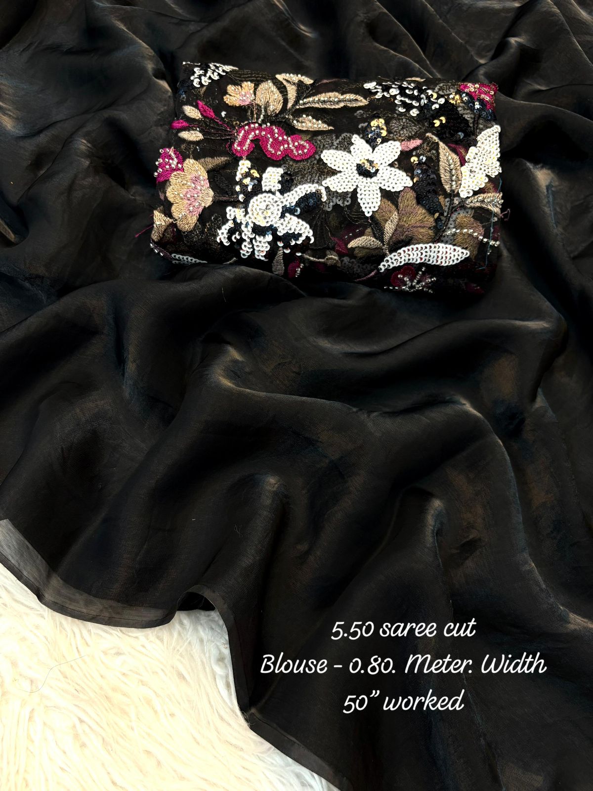 Soft Fendi Satin Silk Saree