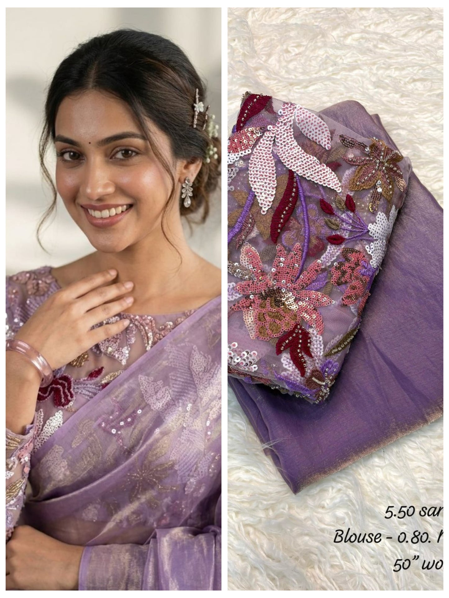 Soft Fendi Satin Silk Saree