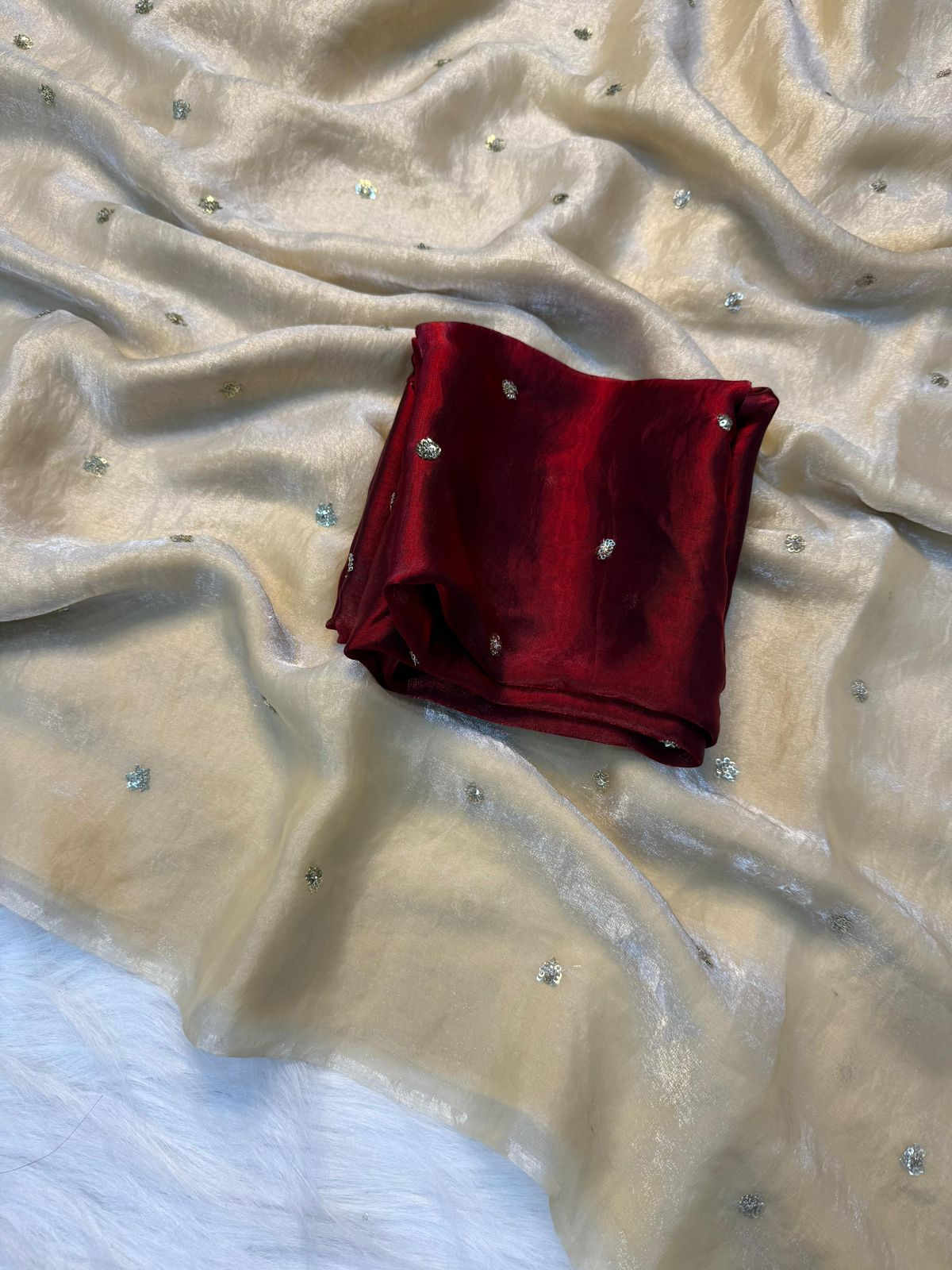 Soft Flowy Space Silk Saree