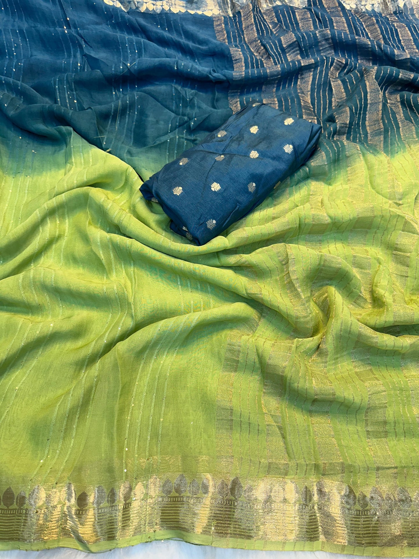 Georgette Shaded Colour Saree