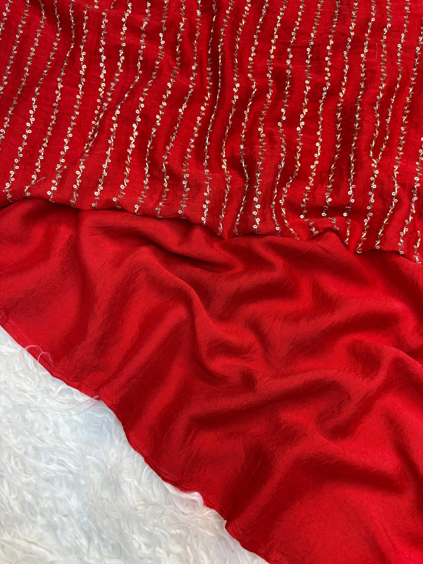 Crushed Party Wear Saree