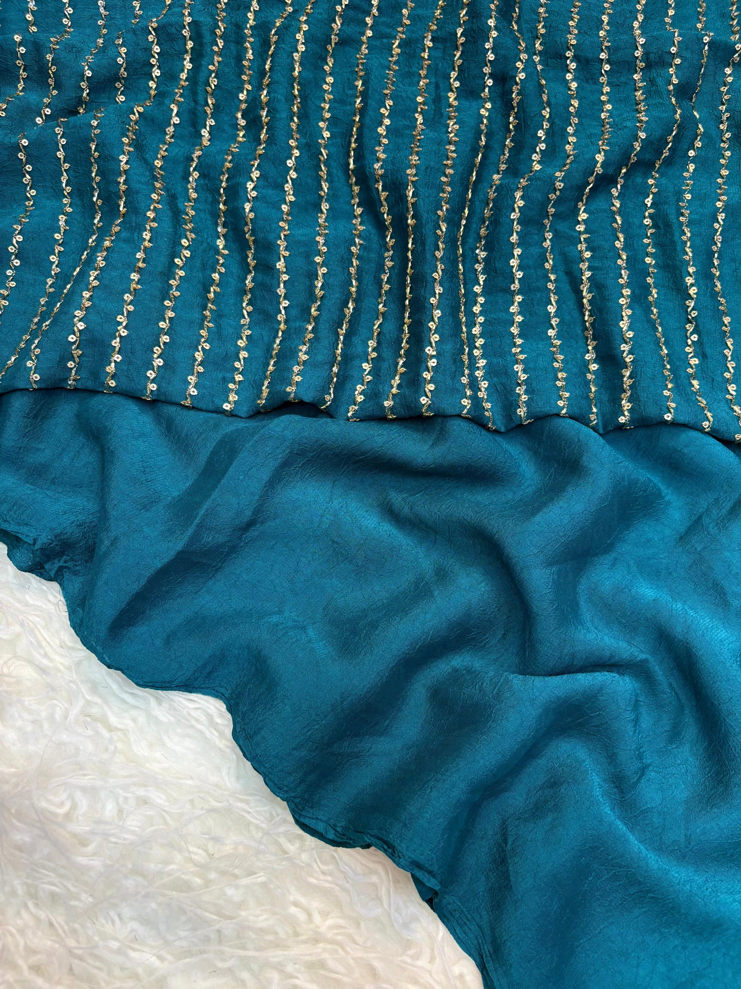 Crushed Party Wear Saree