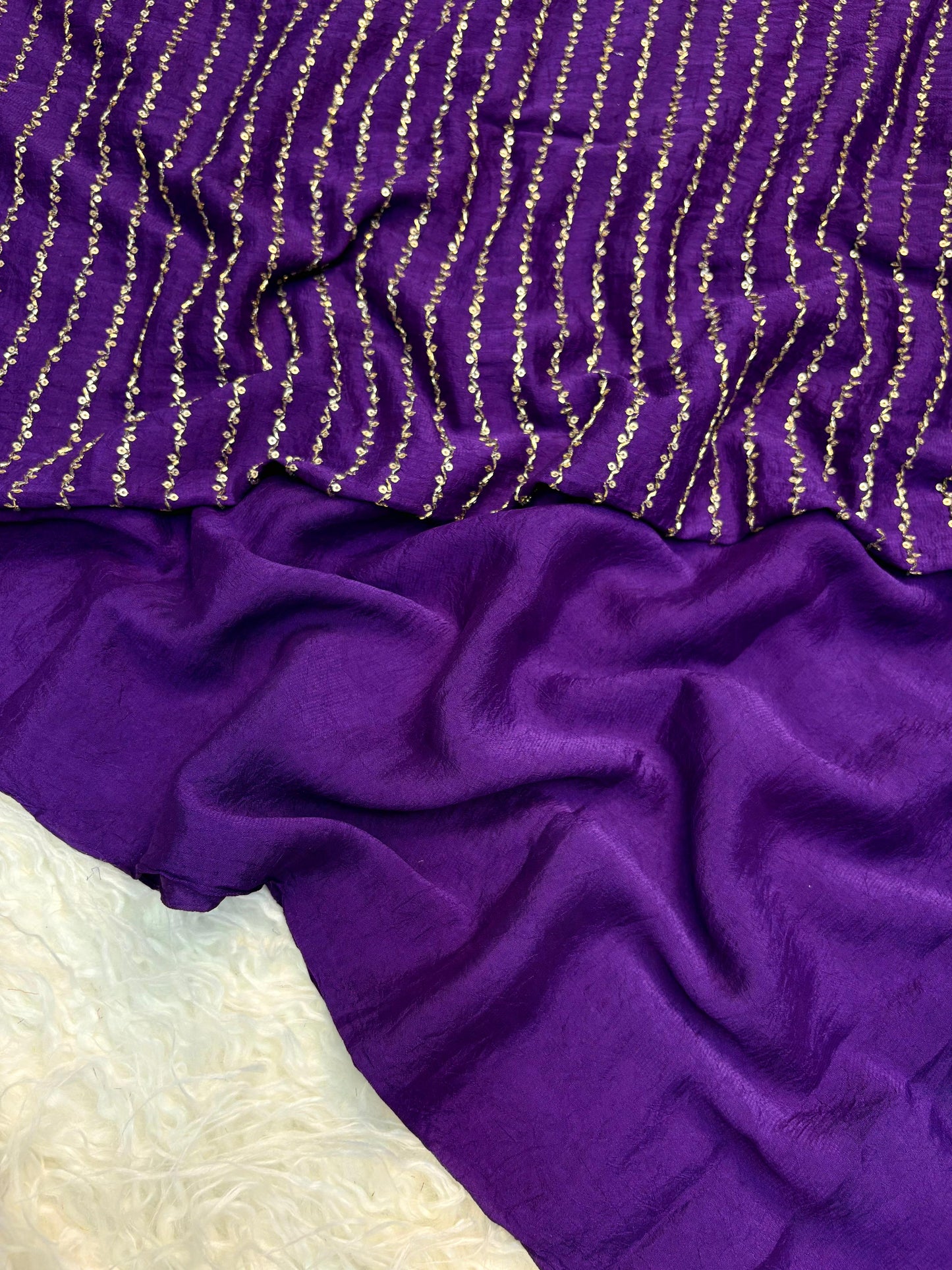 Crushed Party Wear Saree