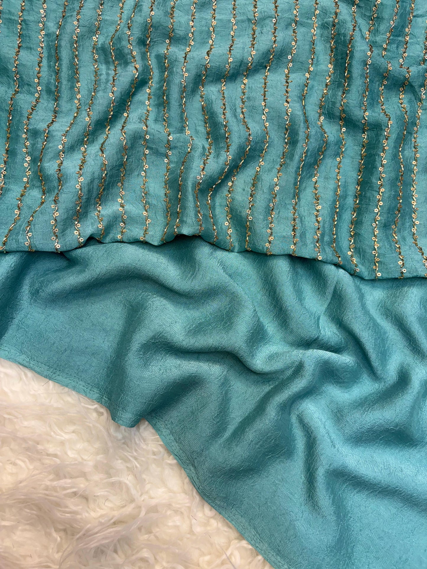 Crushed Party Wear Saree