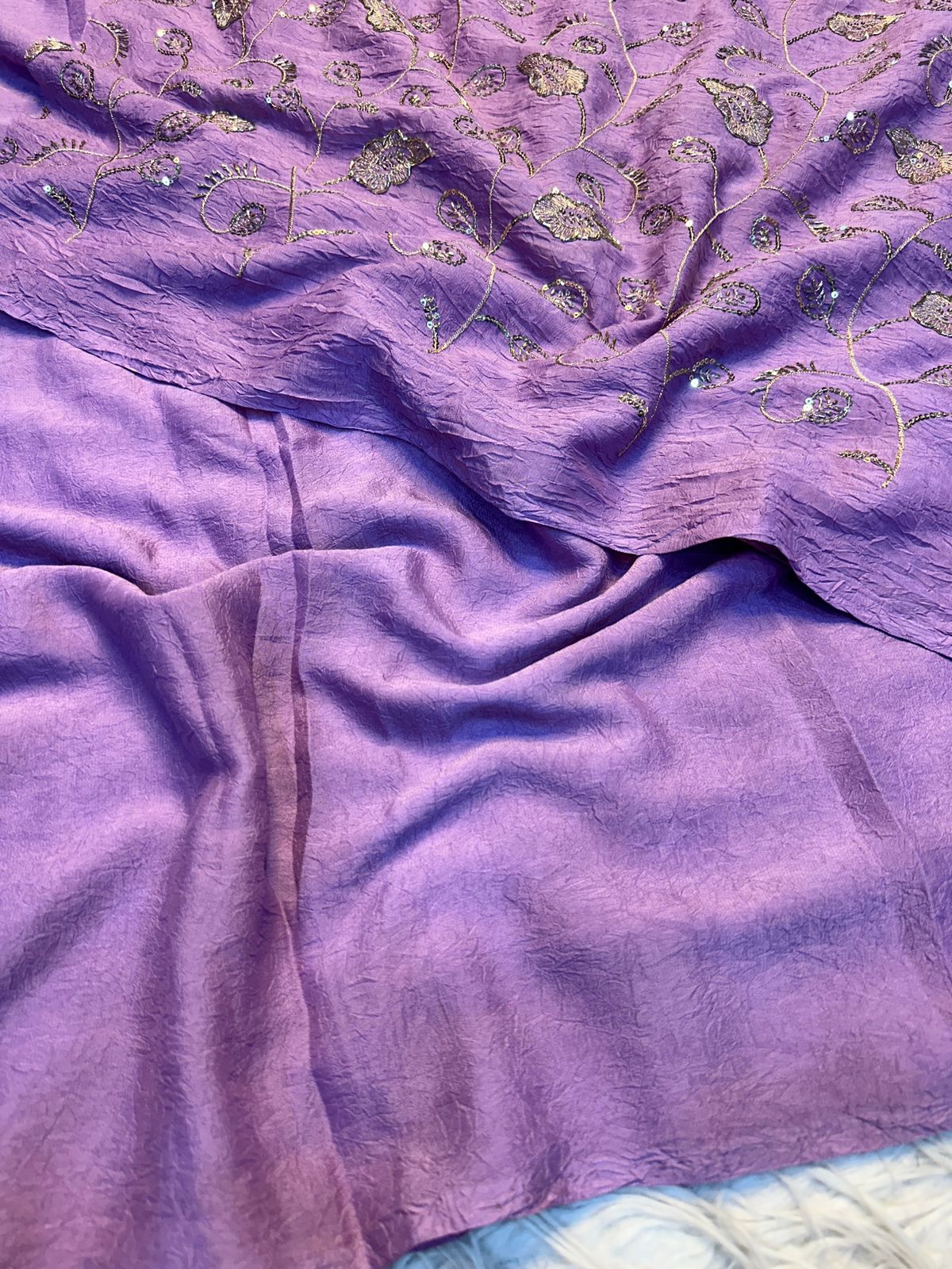 Rangoli Crushed Saree
