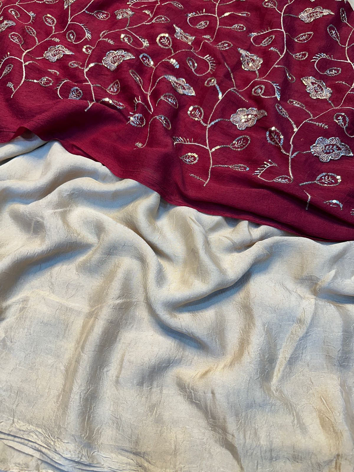 Rangoli Crushed Saree