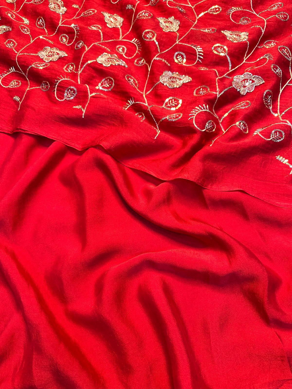 Rangoli Crushed Saree