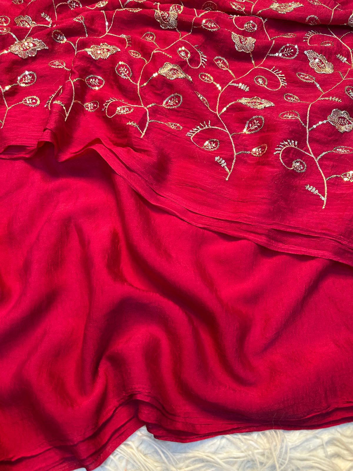 Rangoli Crushed Saree