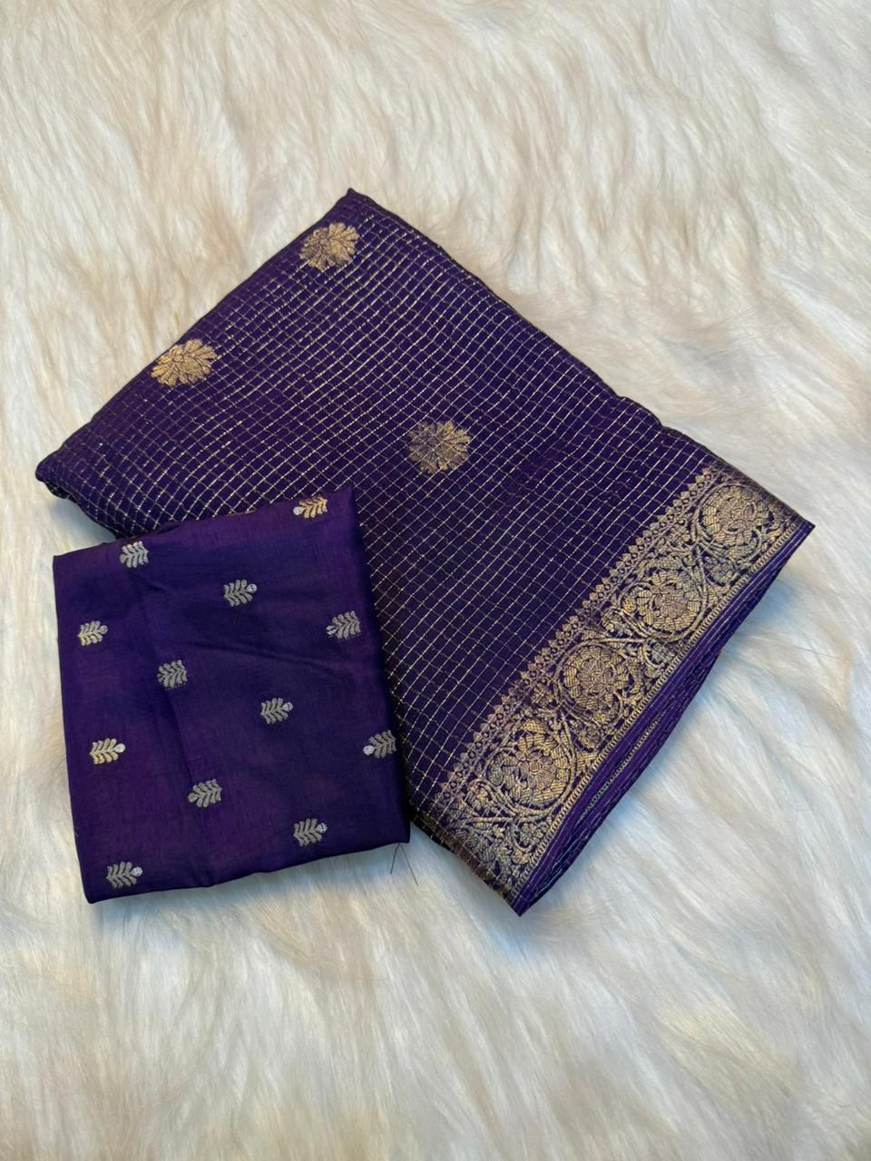 Pure Georgette Chex Saree