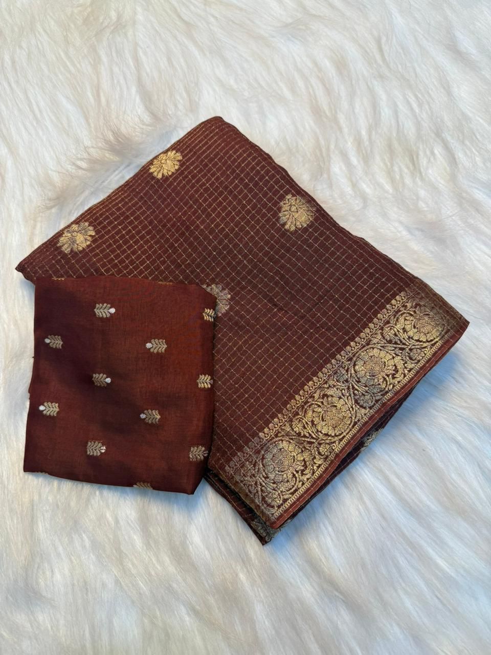 Pure Georgette Chex Saree