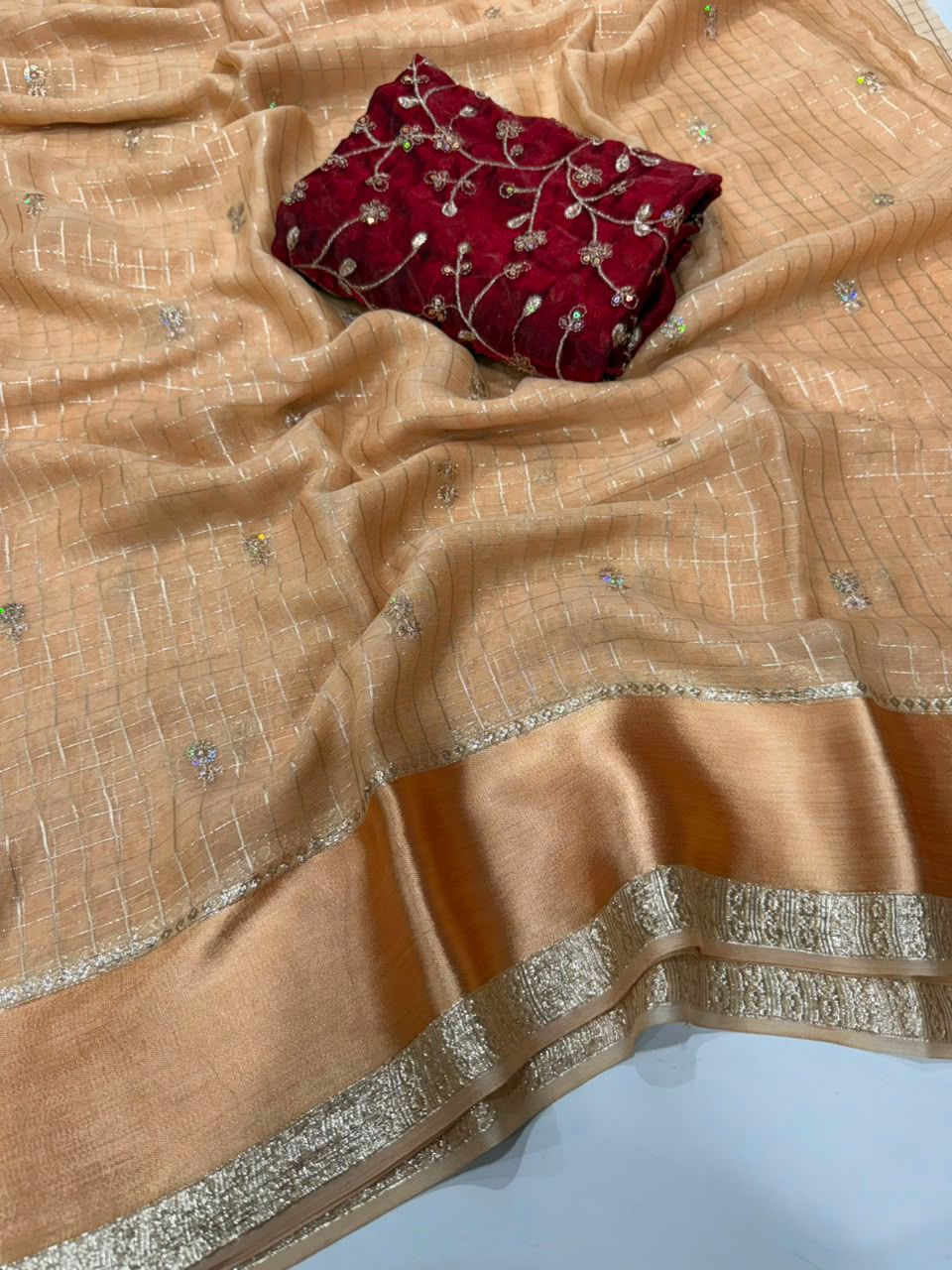 Pure Viscose Georgette Saree