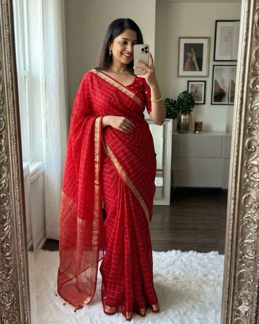 Georgette Chex Viscose Saree