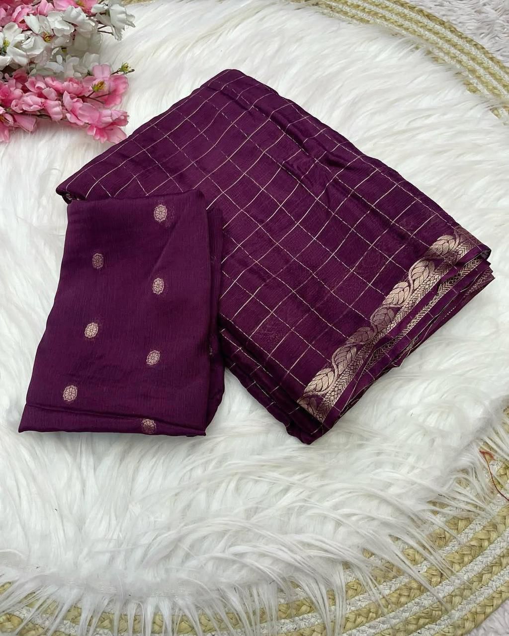 Georgette Chex Viscose Saree
