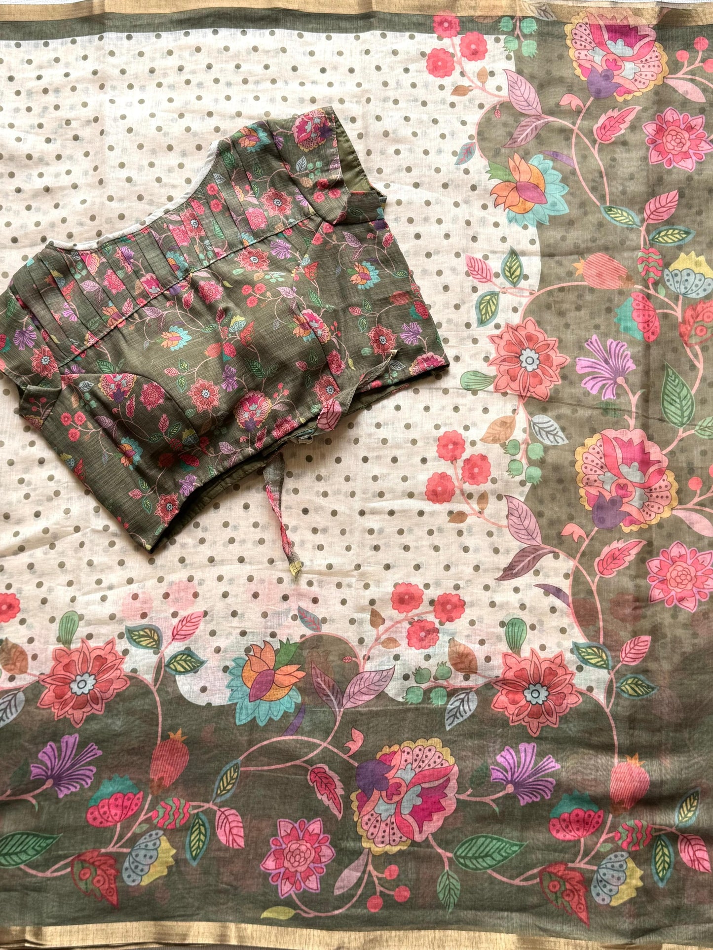 Linen Saree With Print