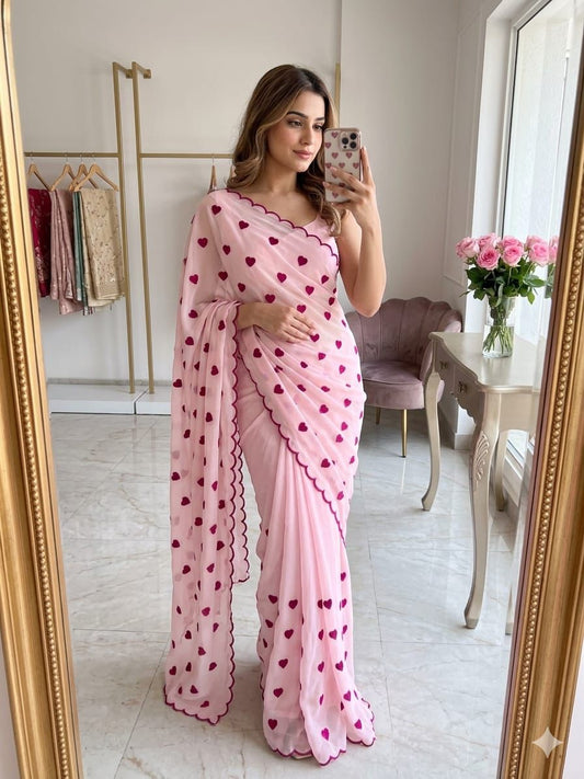 Georgette Crepe Saree