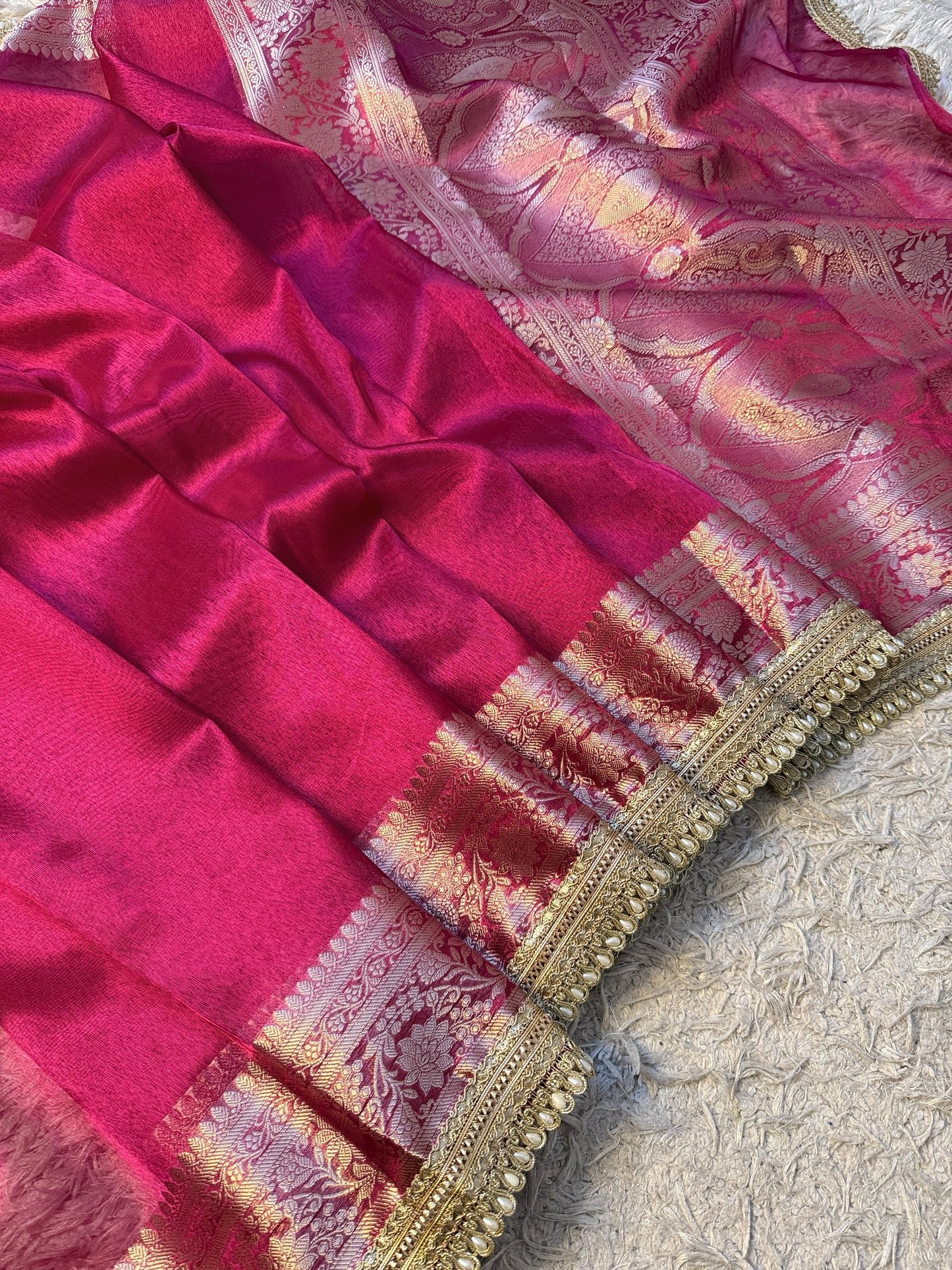 Banarasi Glass Tissue Zari Saree