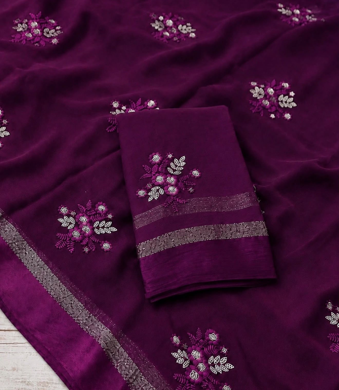Viscose Georgette Saree