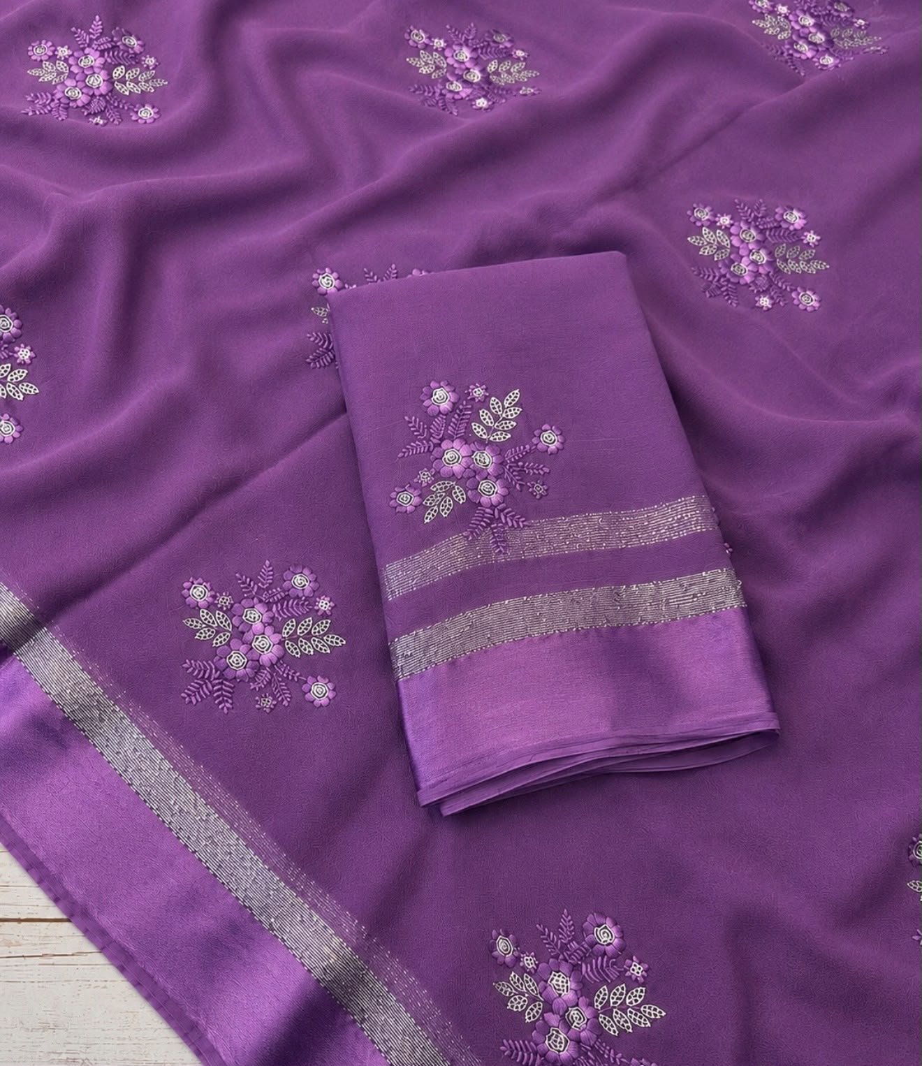 Viscose Georgette Saree