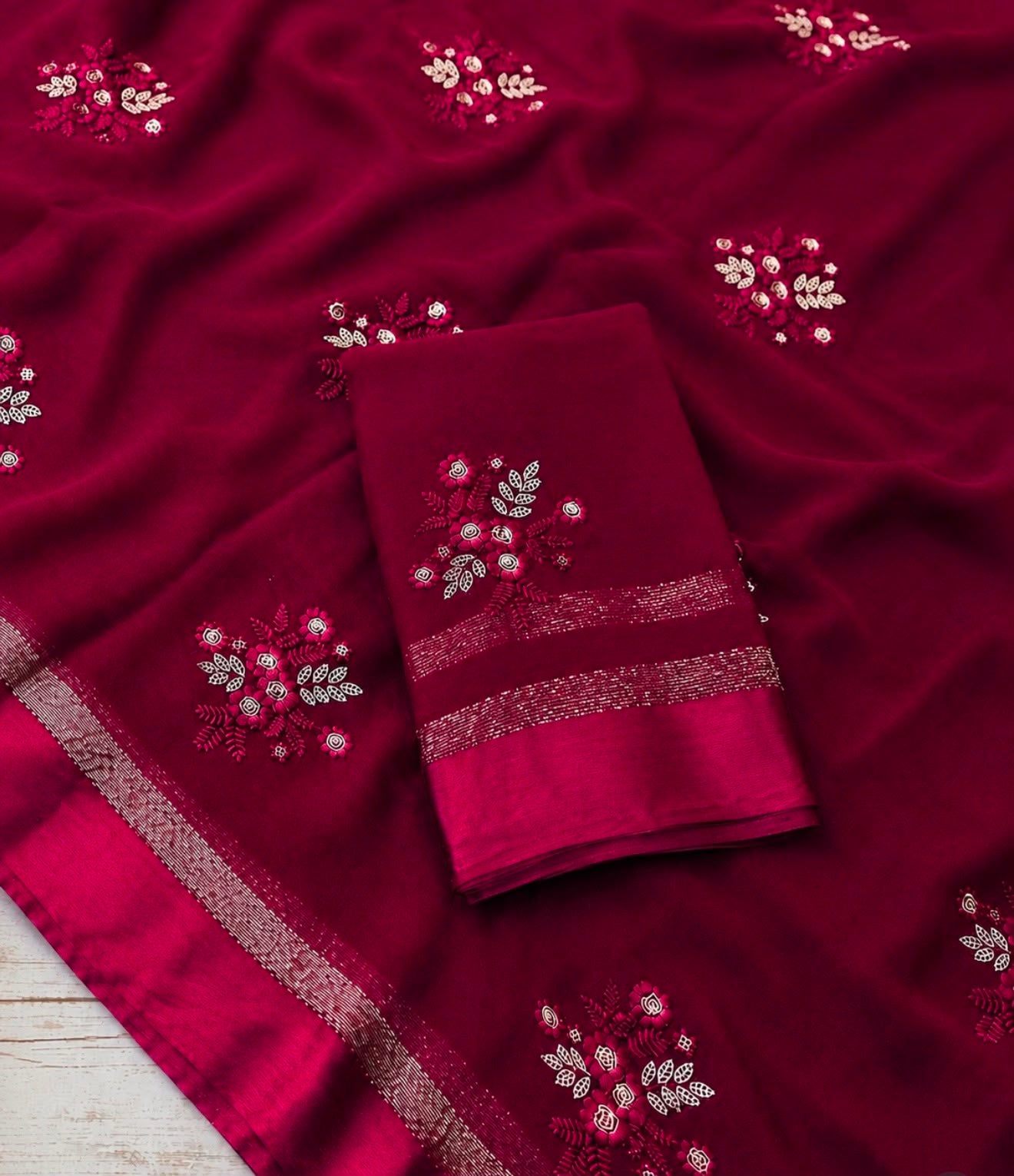 Viscose Georgette Saree