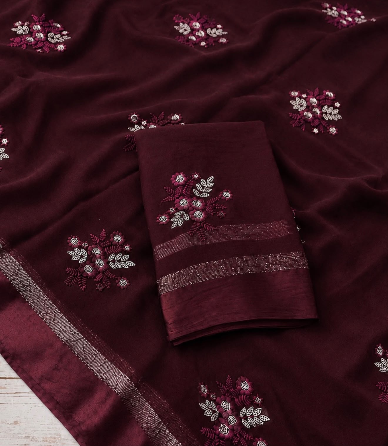 Viscose Georgette Saree