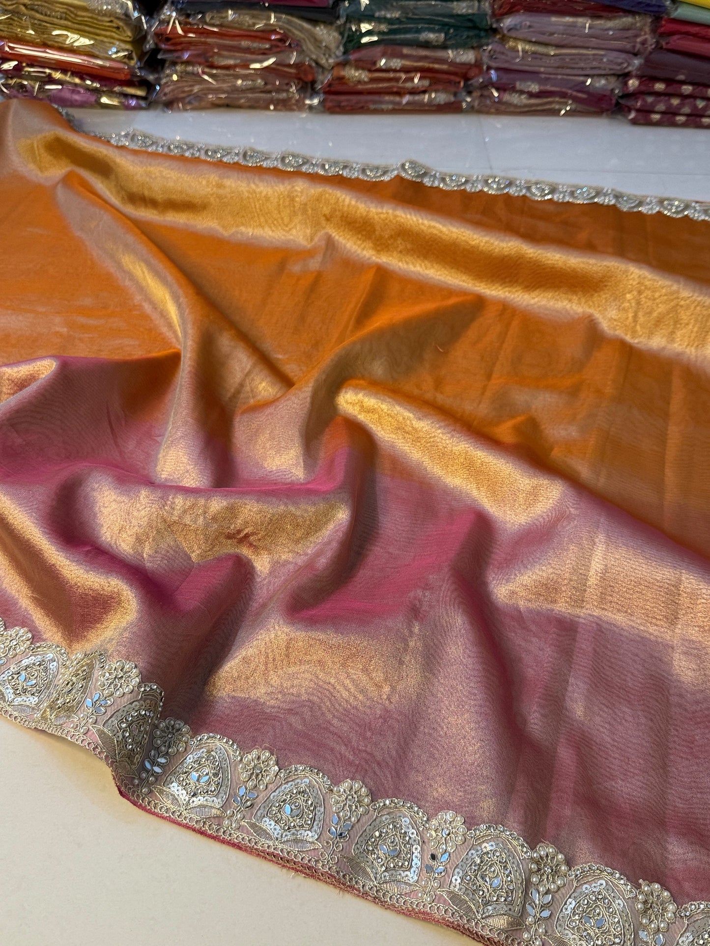 Glass Tissue Saree