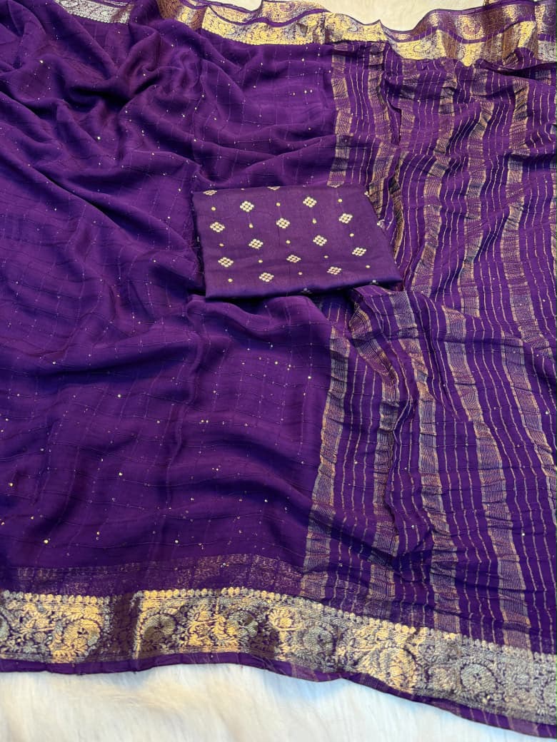 Viscose Georgette Saree