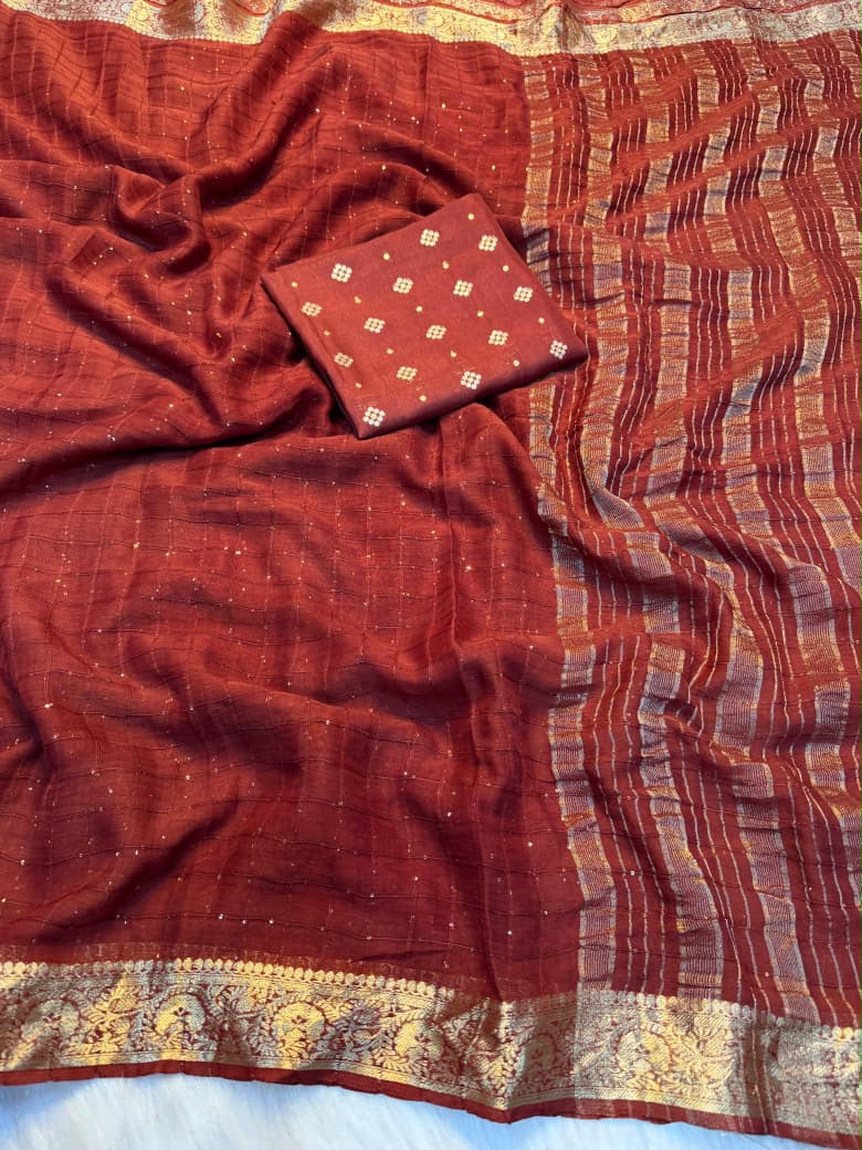 Viscose Georgette Saree