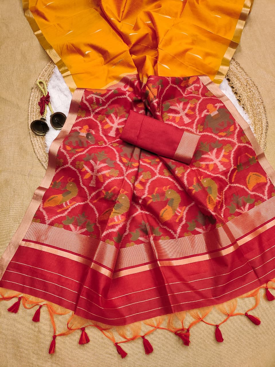 Soft Khadi Raw Silk Saree