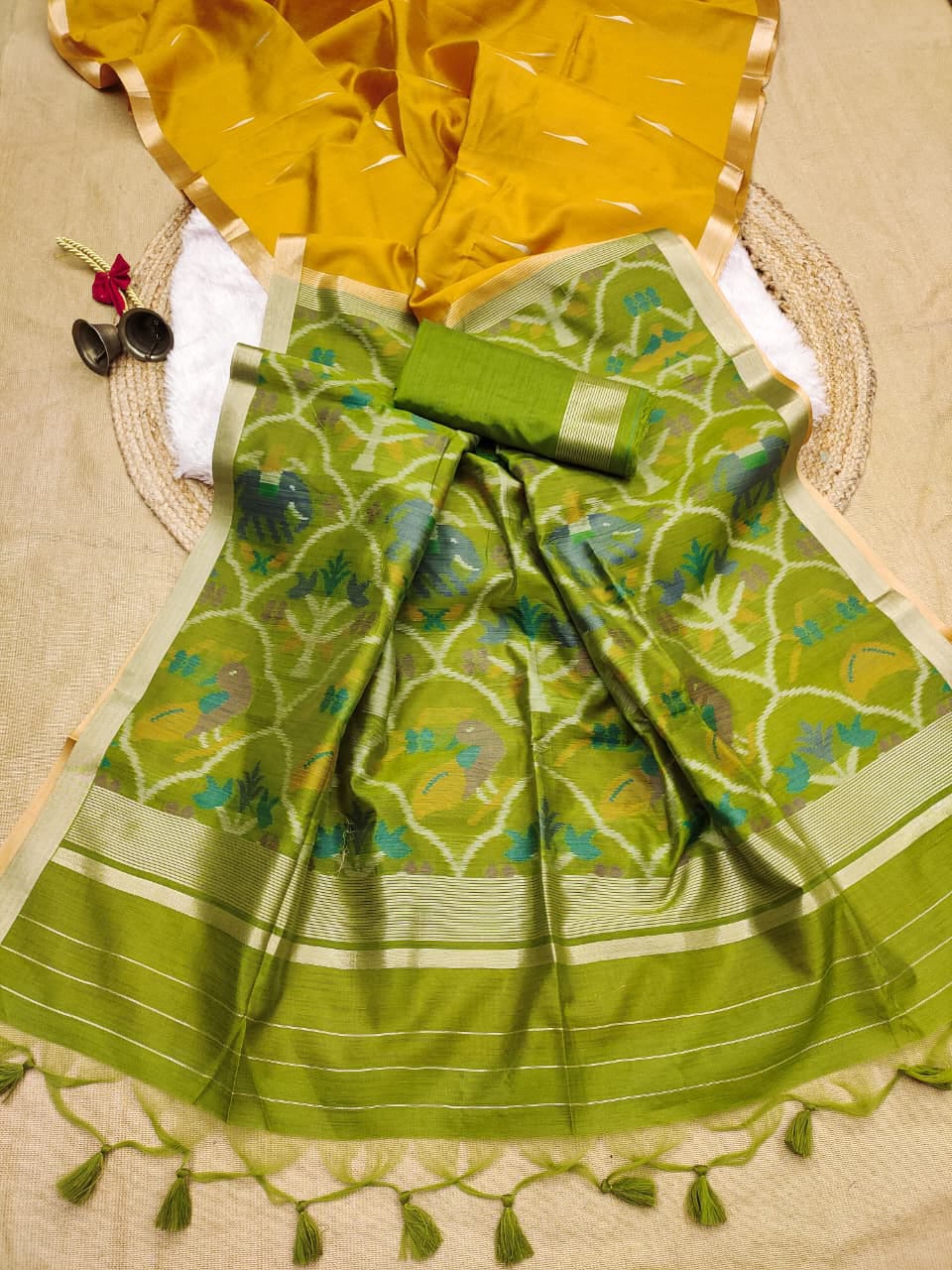 Soft Khadi Raw Silk Saree