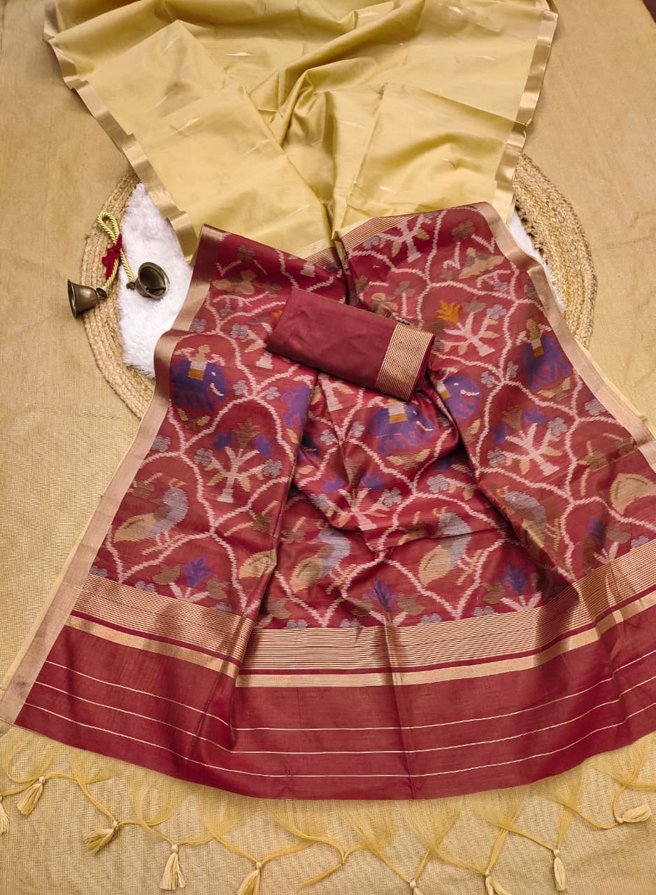 Soft Khadi Raw Silk Saree