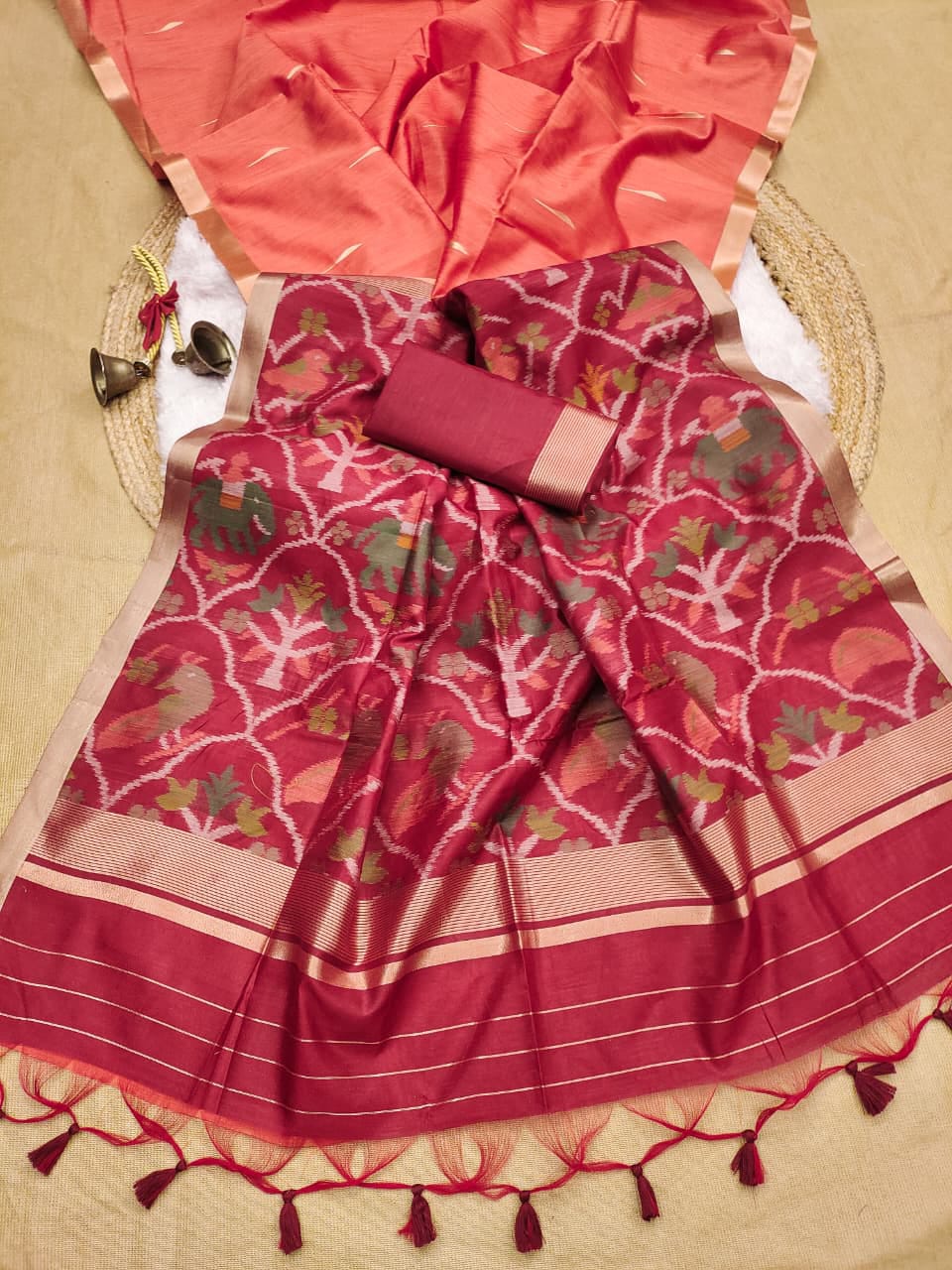 Soft Khadi Raw Silk Saree
