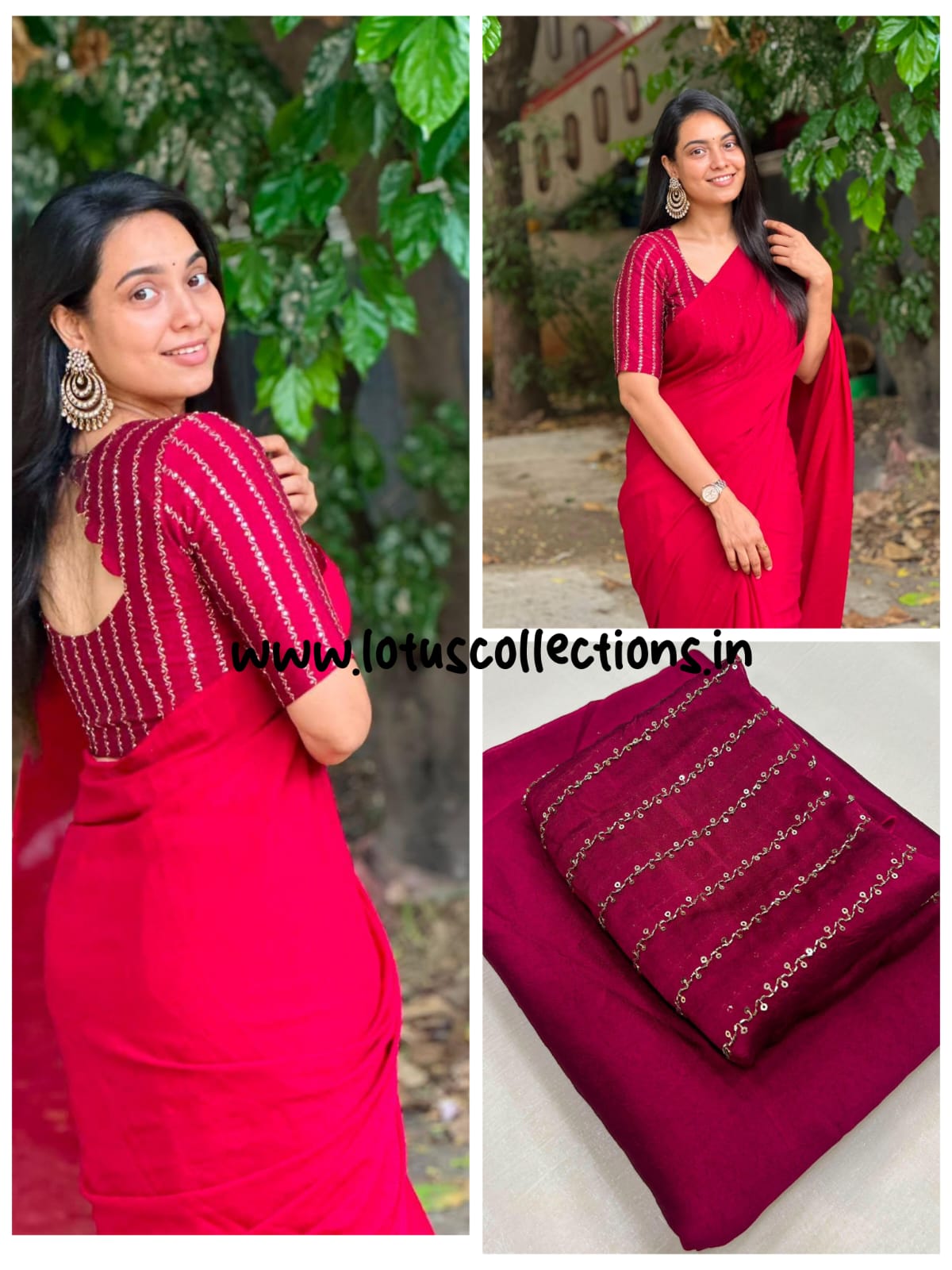 Party Wear Crushed Saree