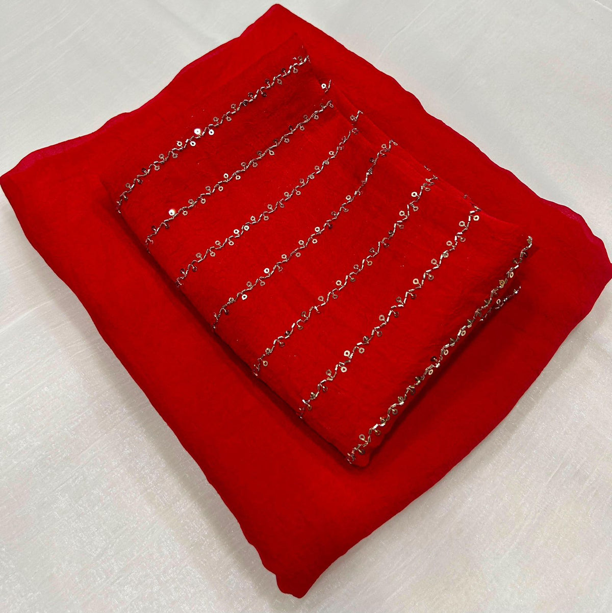 Party Wear Crushed Saree