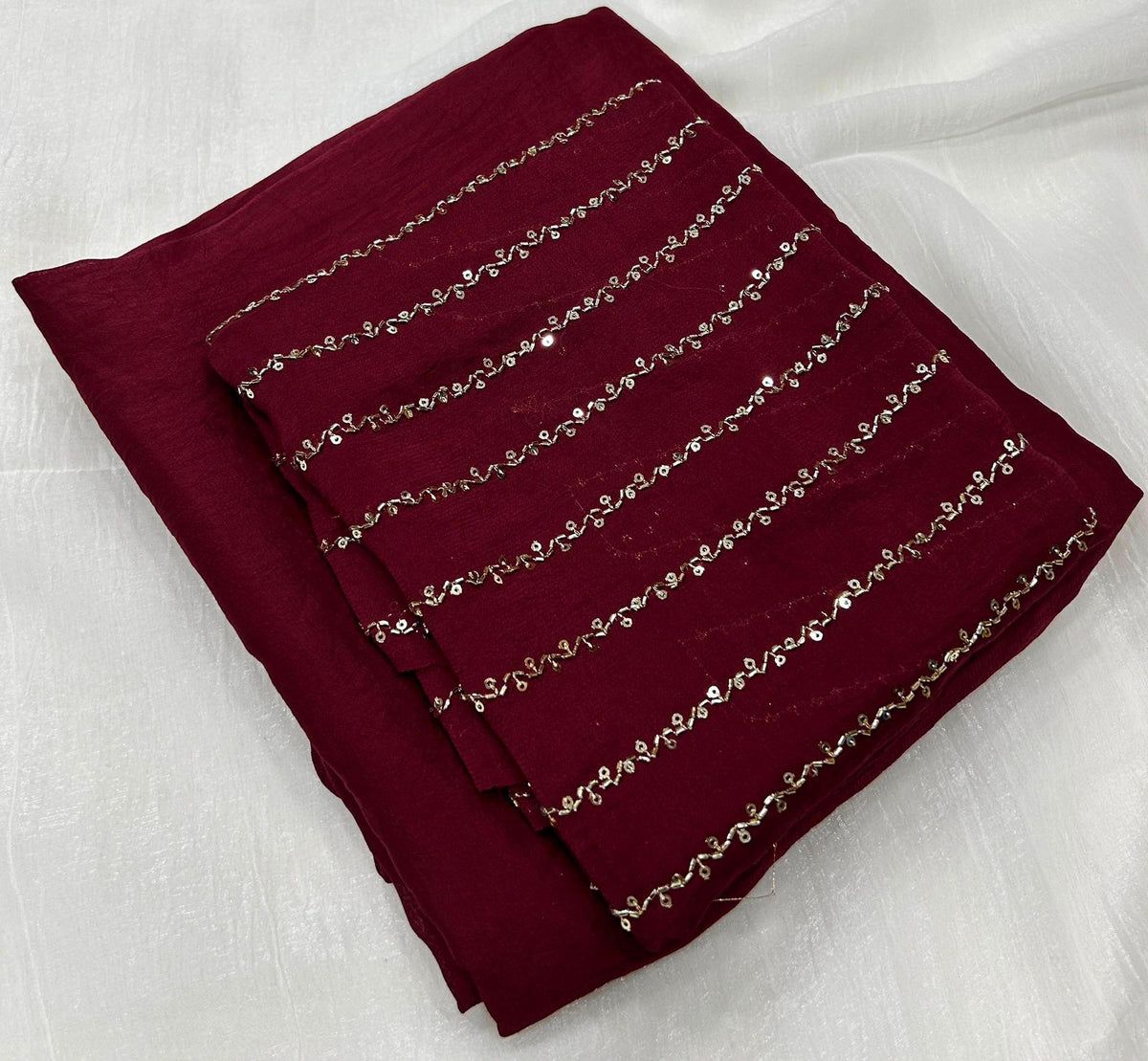Party Wear Crushed Saree