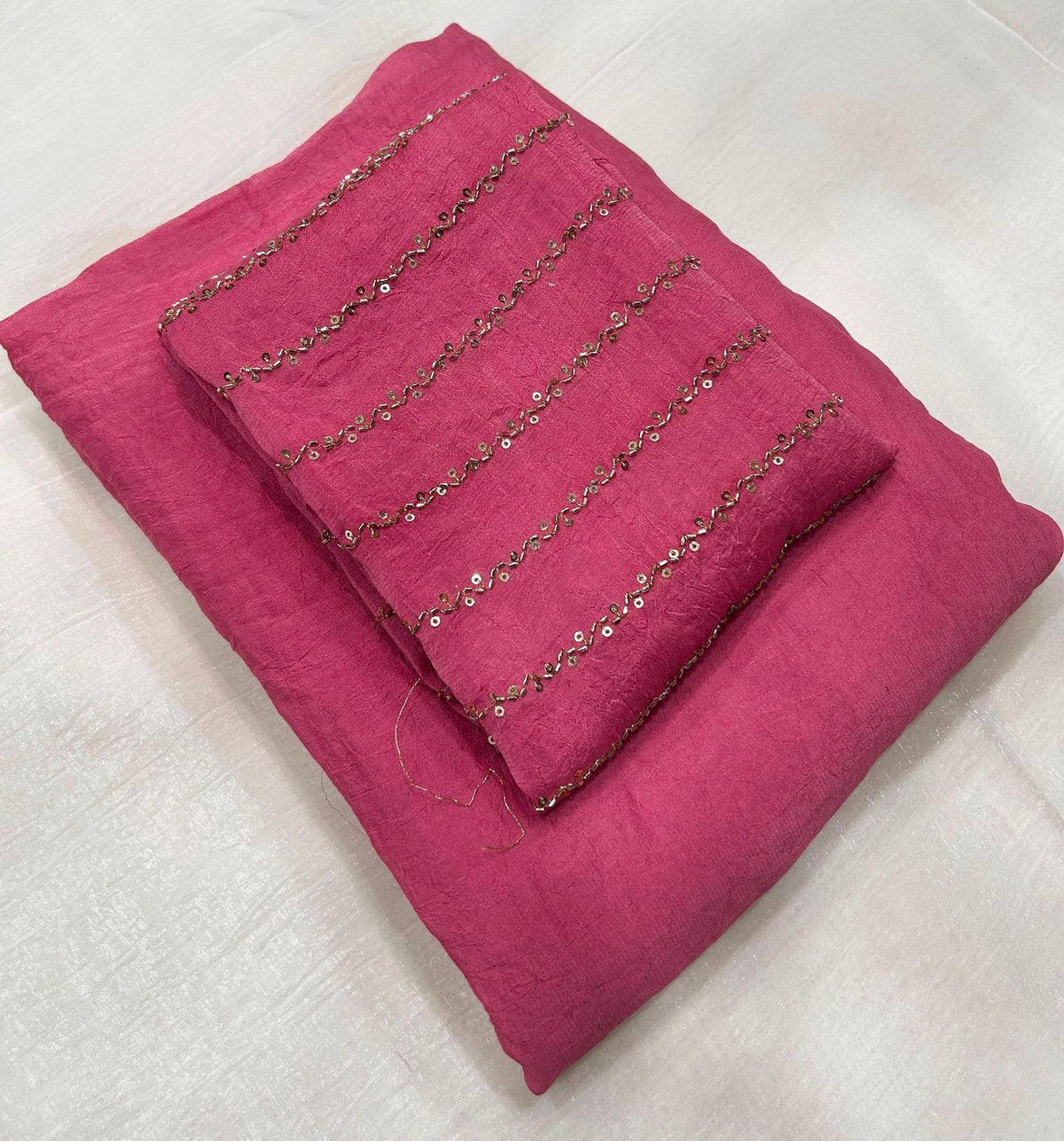 Party Wear Crushed Saree