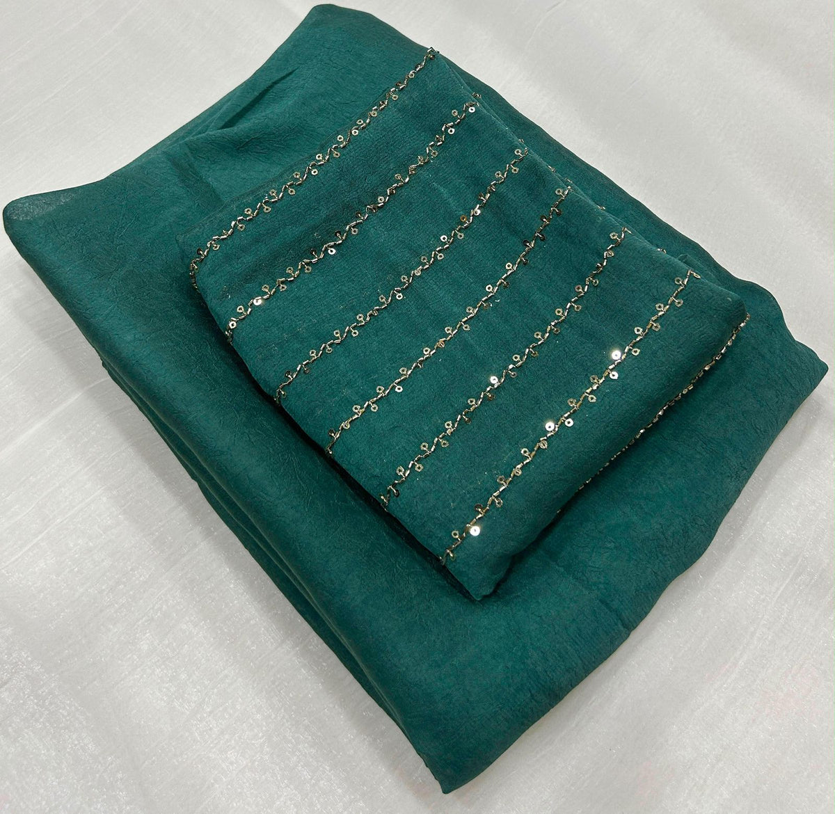 Party Wear Crushed Saree