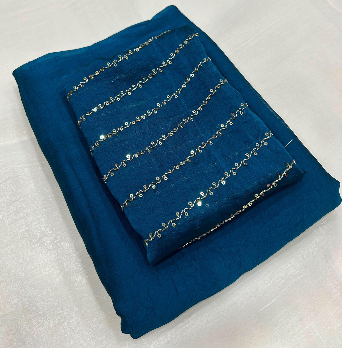 Party Wear Crushed Saree