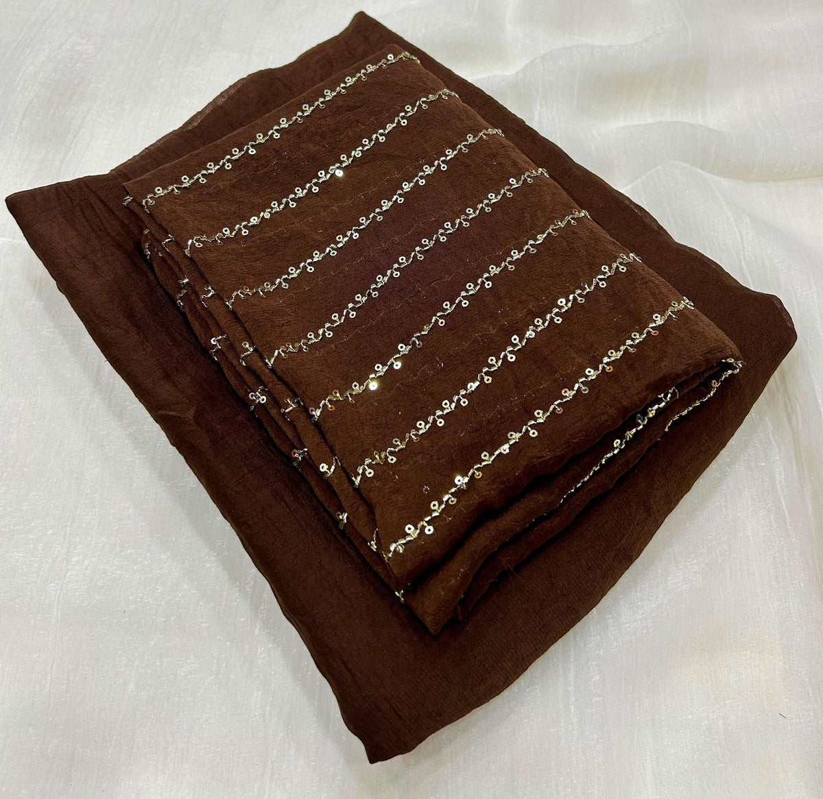 Party Wear Crushed Saree