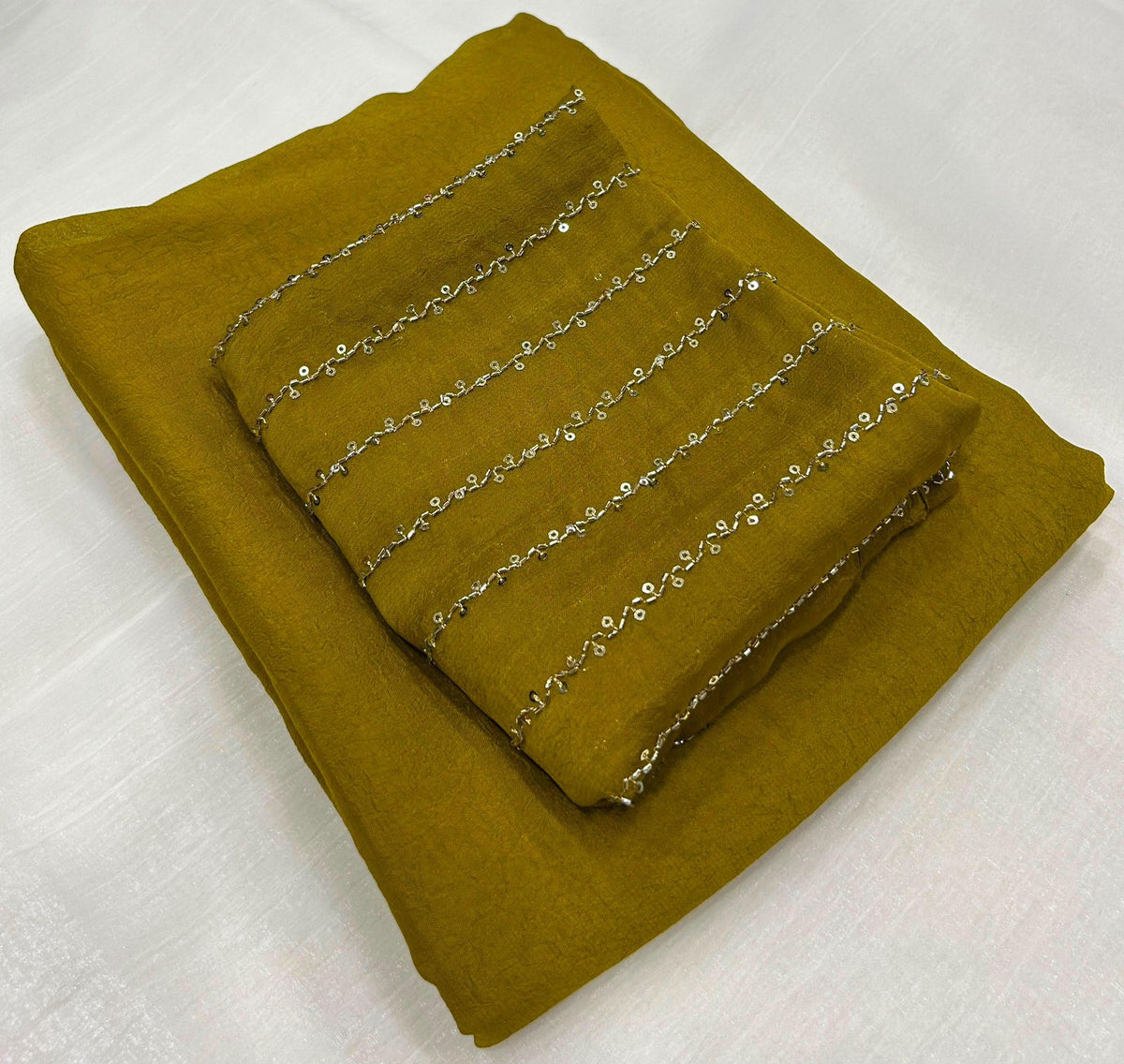 Party Wear Crushed Saree