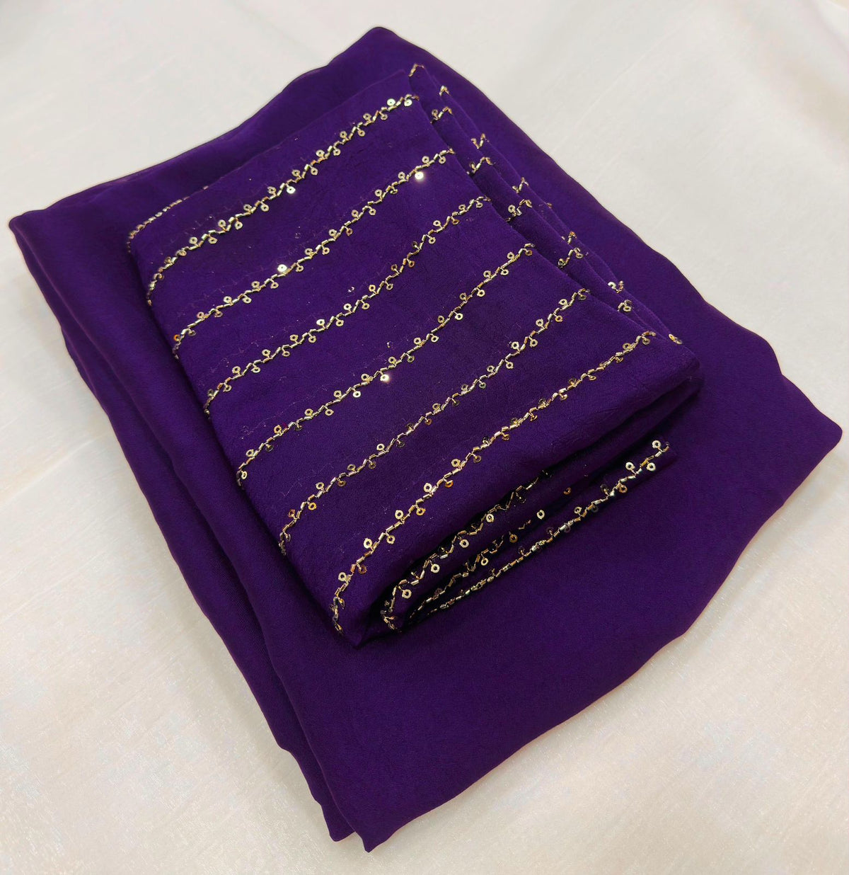 Party Wear Crushed Saree