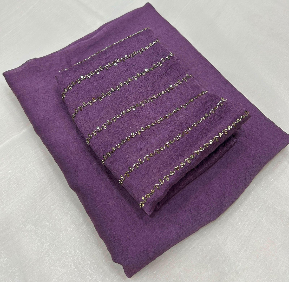 Party Wear Crushed Saree