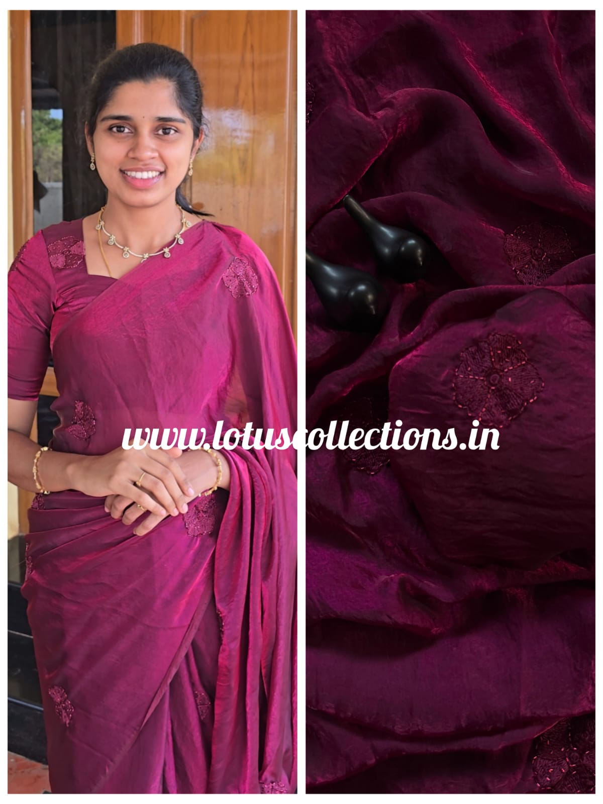 Space Floral Work Saree