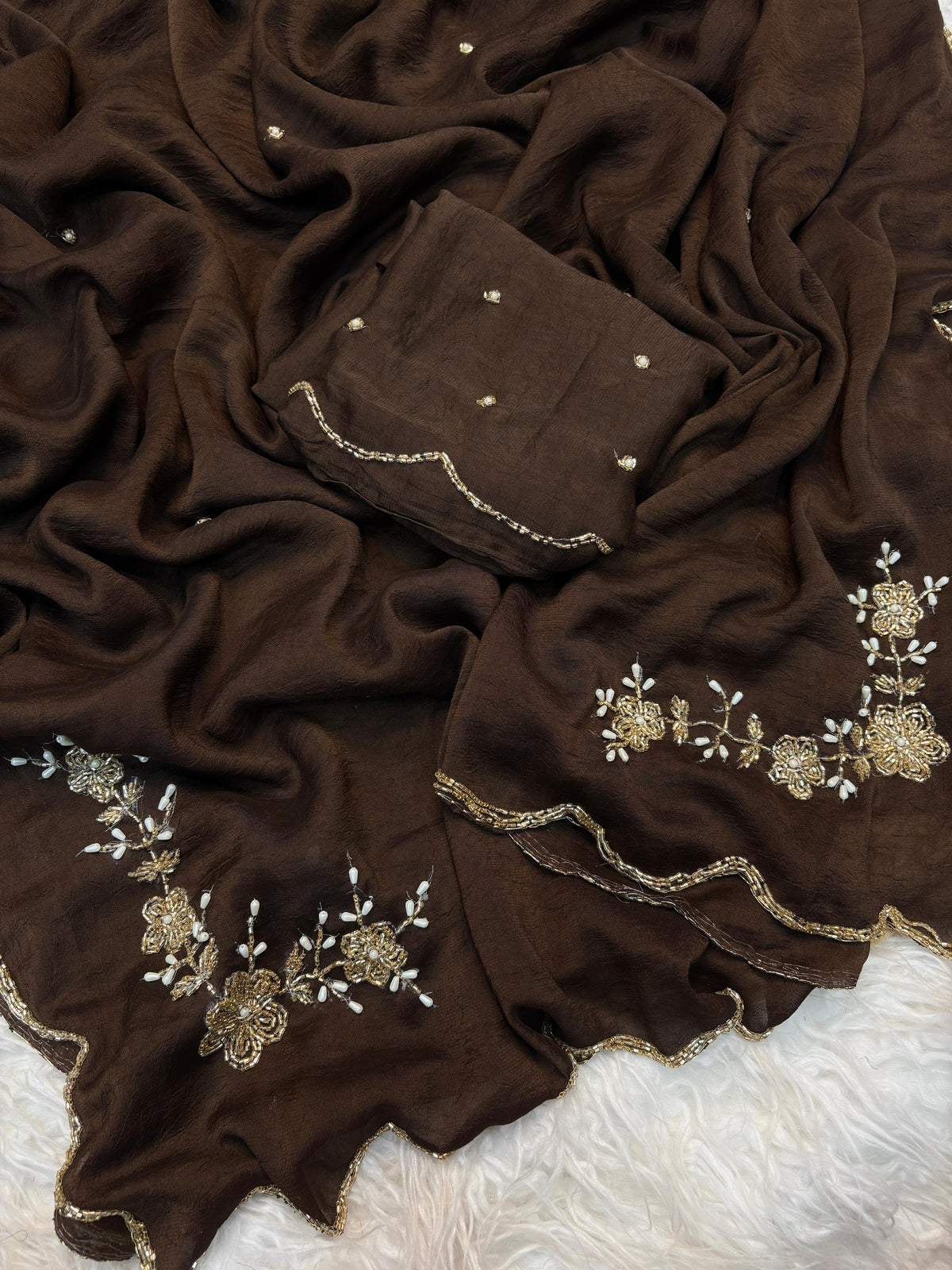 Crushed Rangoli Saree