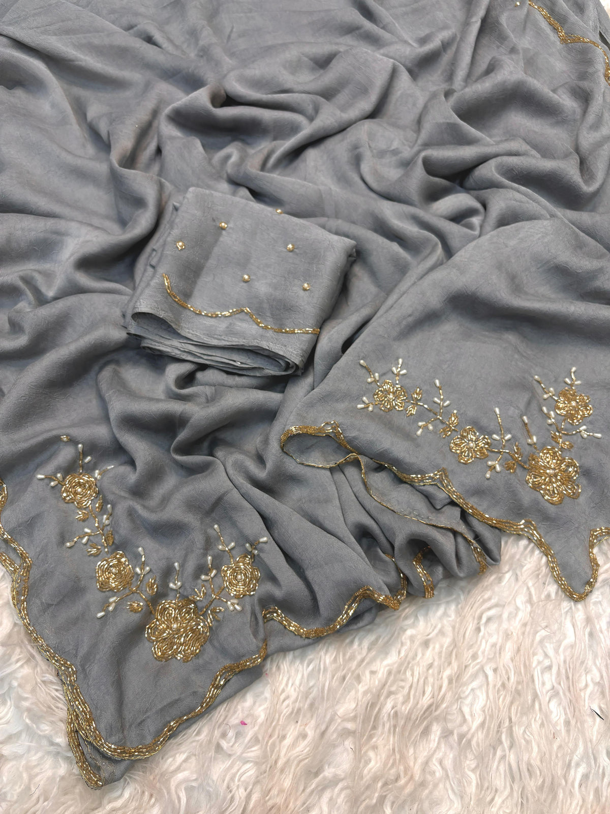 Crushed Rangoli Saree