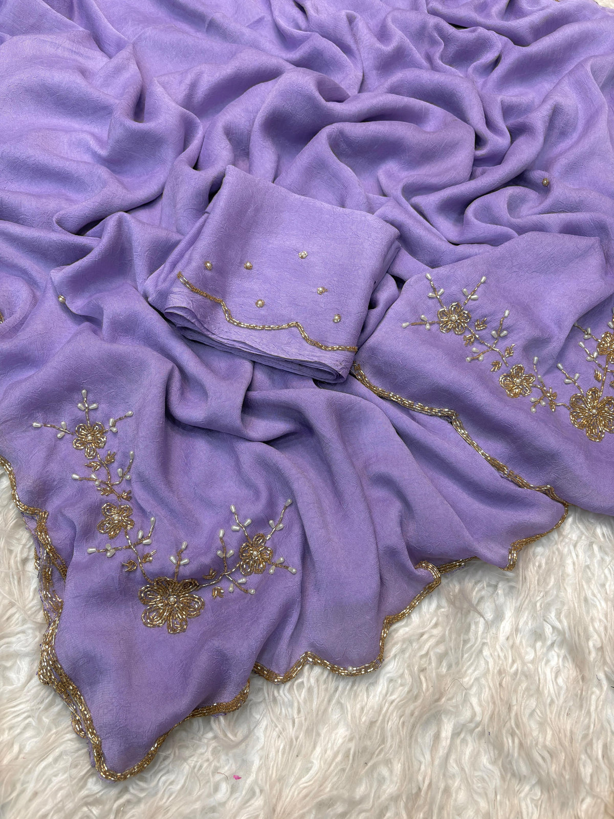 Crushed Rangoli Saree