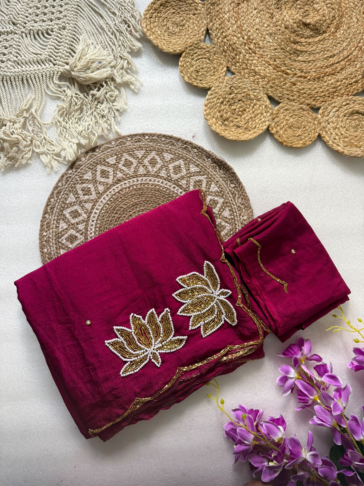 Rangoli Crushed Saree