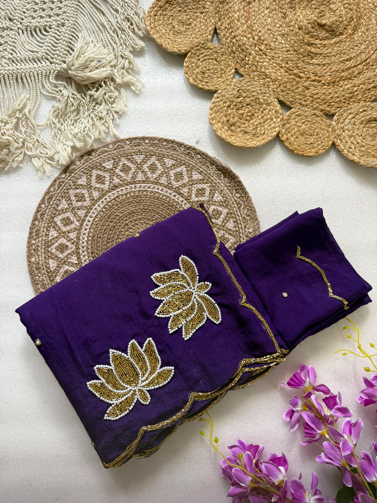 Rangoli Crushed Saree