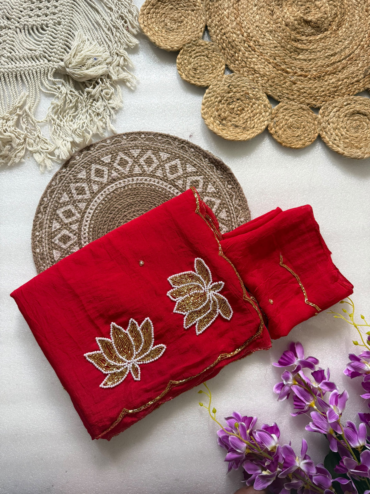 Rangoli Crushed Saree
