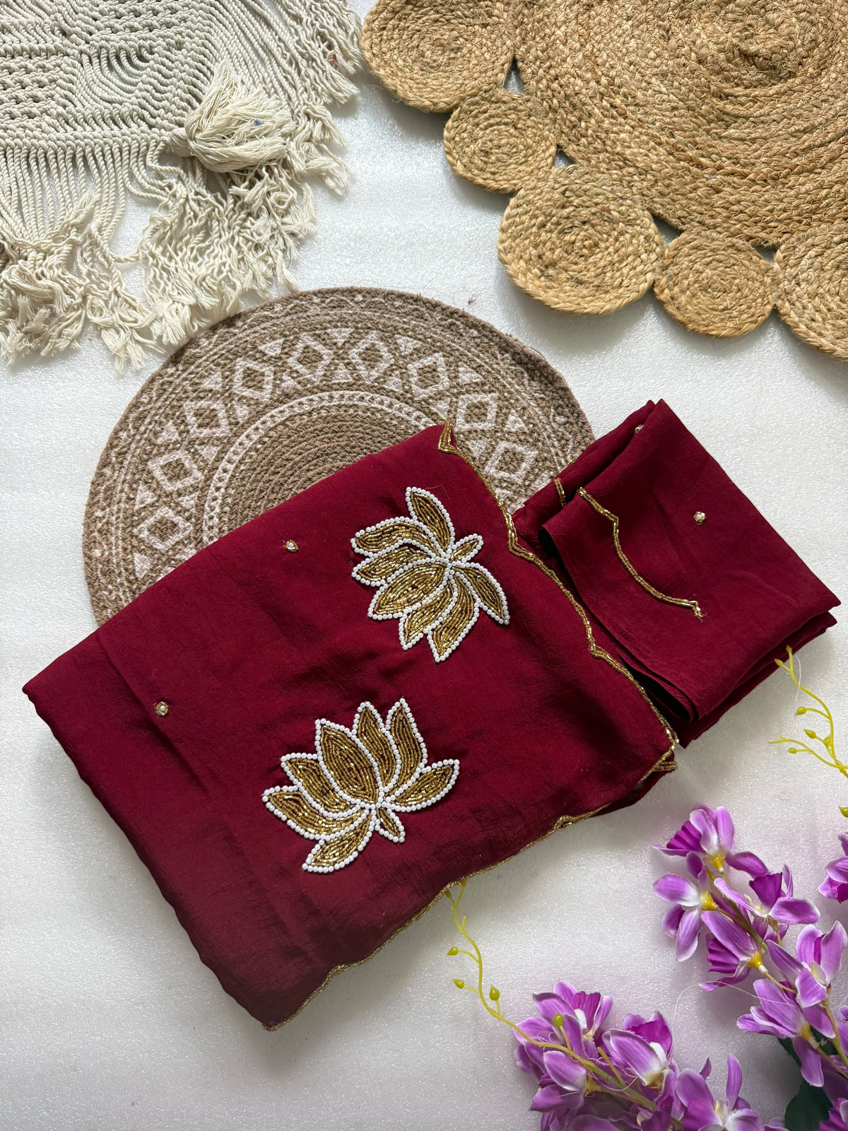 Rangoli Crushed Saree