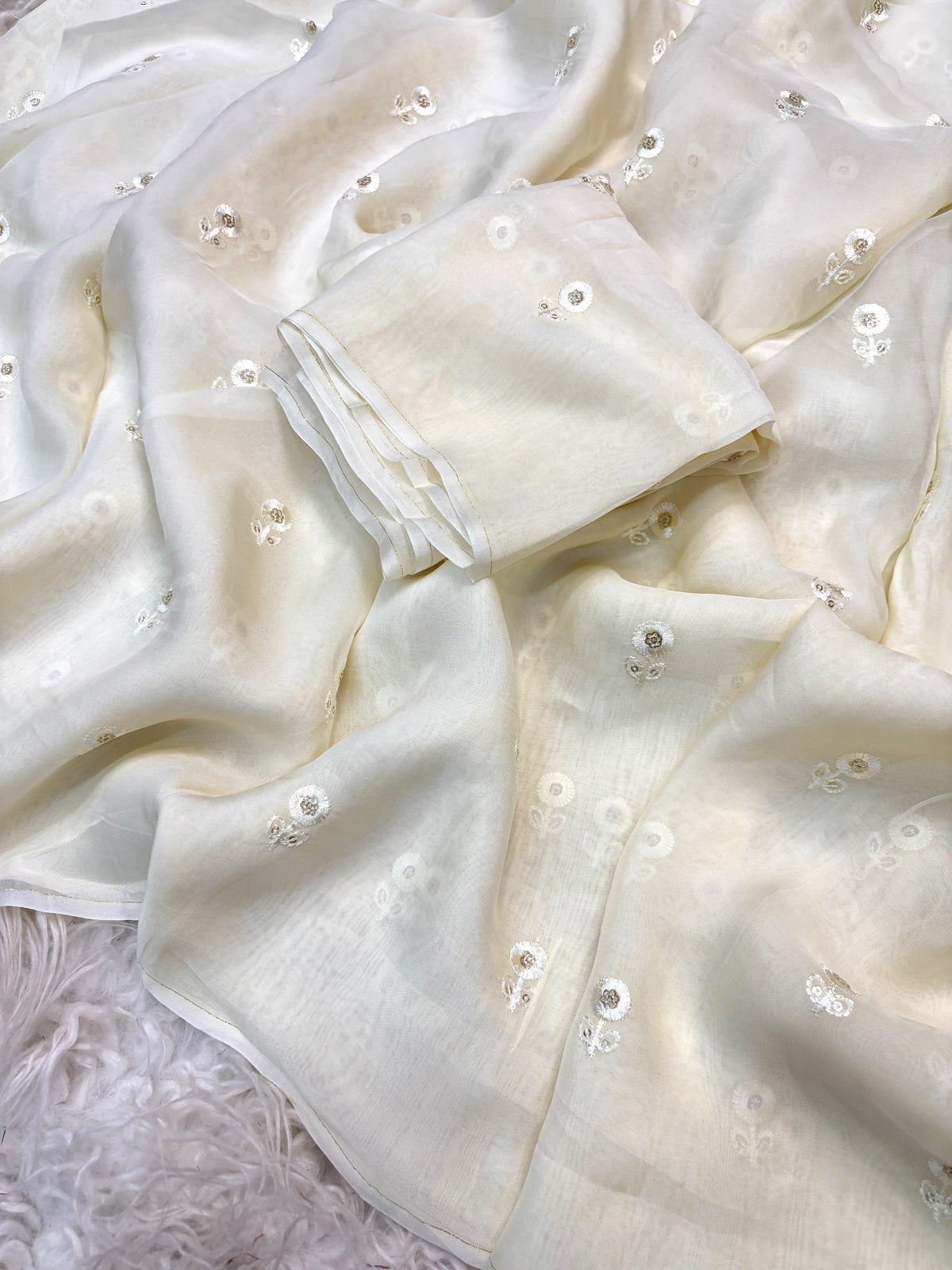 Viscose Organza Butti Saree